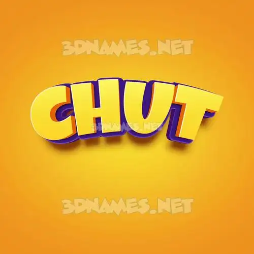 chut in Orange Toon style - 3D name wallpaper chut in Orange Toon style - 3D name wallpaper