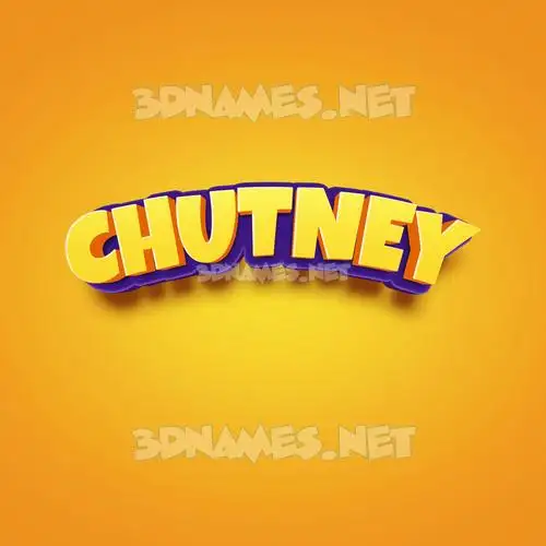 chutney in Orange Toon style - 3D name wallpaper