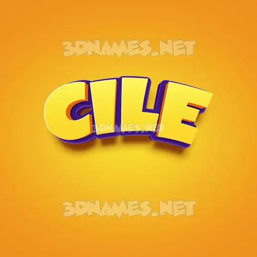 cile in Orange Toon style - 3D name wallpaper cile in Orange Toon style - 3D name wallpaper