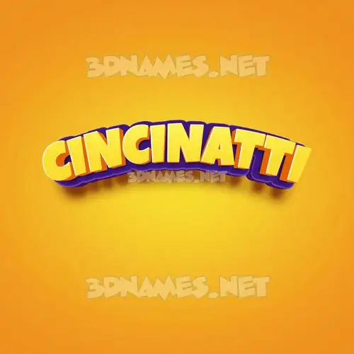cincinatti in Orange Toon style - 3D name wallpaper cincinatti in Orange Toon style - 3D name wallpaper