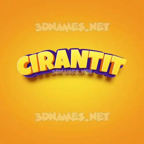 cirantit in Orange Toon style - 3D name wallpaper