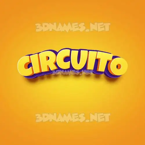 circuito in Orange Toon style - 3D name wallpaper circuito in Orange Toon style - 3D name wallpaper