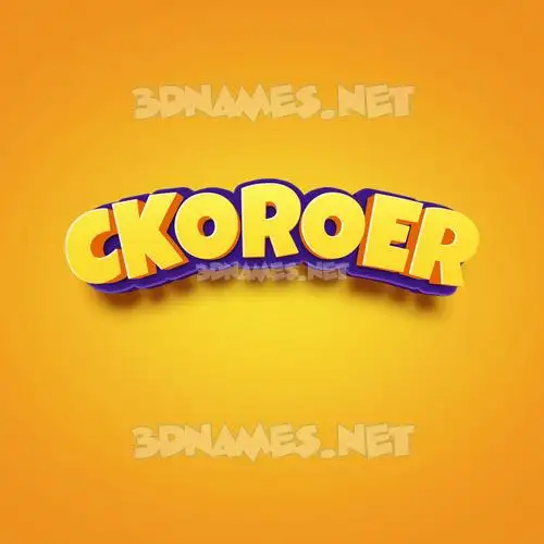 ckoroer in Orange Toon style - 3D name wallpaper ckoroer in Orange Toon style - 3D name wallpaper