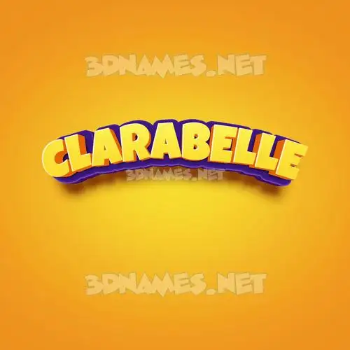 clarabelle in Orange Toon style - 3D name wallpaper