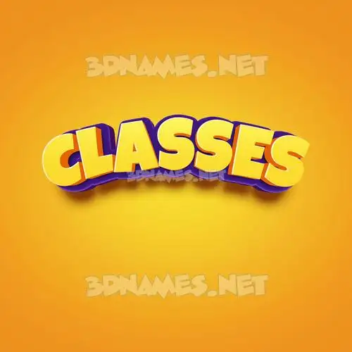 classes in Orange Toon style - 3D name wallpaper classes in Orange Toon style - 3D name wallpaper