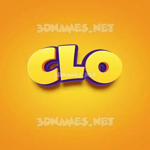clo in Orange Toon style - 3D name wallpaper clo in Orange Toon style - 3D name wallpaper
