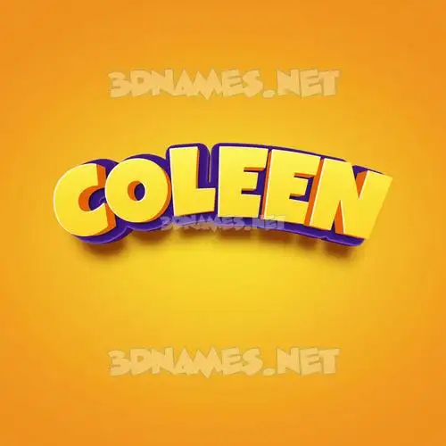 coleen in Orange Toon style - 3D name wallpaper