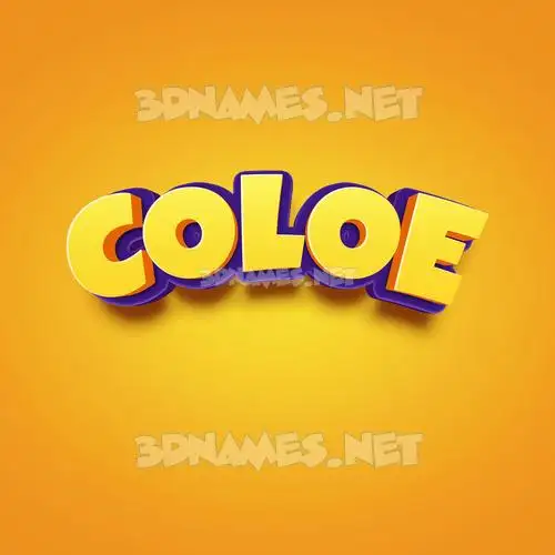 coloe in Orange Toon style - 3D name wallpaper coloe in Orange Toon style - 3D name wallpaper