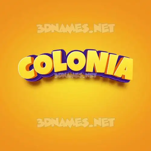 colonia in Orange Toon style - 3D name wallpaper colonia in Orange Toon style - 3D name wallpaper