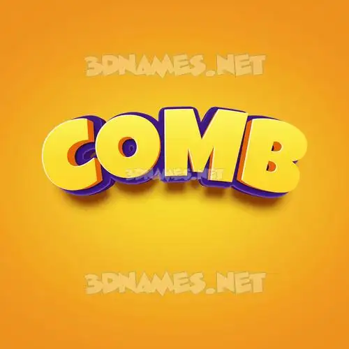 comb in Orange Toon style - 3D name wallpaper comb in Orange Toon style - 3D name wallpaper