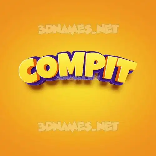 compit in Orange Toon style - 3D name wallpaper compit in Orange Toon style - 3D name wallpaper