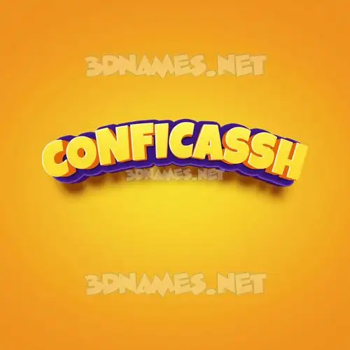 conficassh in Orange Toon style - 3D name wallpaper conficassh in Orange Toon style - 3D name wallpaper