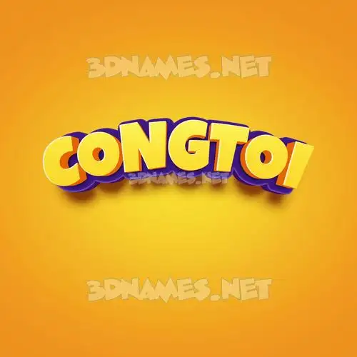 congtoi in Orange Toon style - 3D name wallpaper congtoi in Orange Toon style - 3D name wallpaper