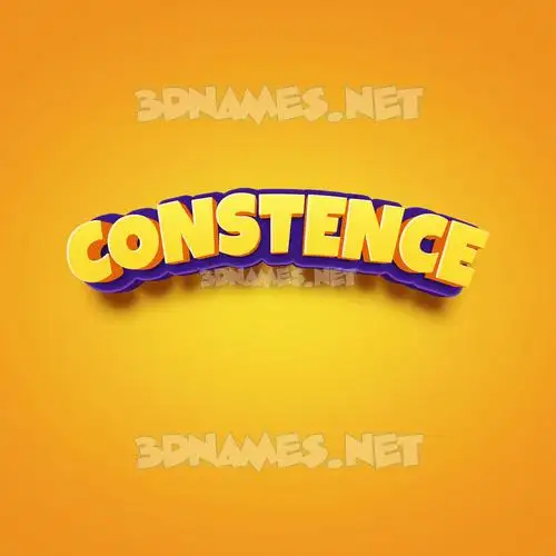 constence in Orange Toon style - 3D name wallpaper