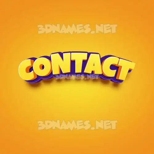 contact in Orange Toon style - 3D name wallpaper contact in Orange Toon style - 3D name wallpaper
