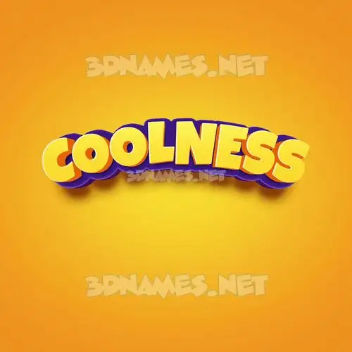 coolness in Orange Toon style - 3D name wallpaper coolness in Orange Toon style - 3D name wallpaper