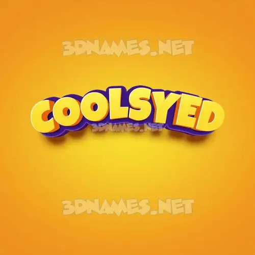 coolsyed in Orange Toon style - 3D name wallpaper coolsyed in Orange Toon style - 3D name wallpaper