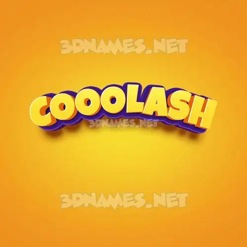 cooolash in Orange Toon style - 3D name wallpaper cooolash in Orange Toon style - 3D name wallpaper
