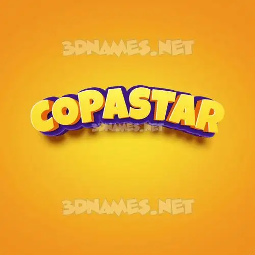 copastar in Orange Toon style - 3D name wallpaper