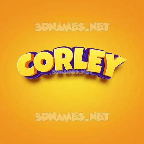 corley in Orange Toon style - 3D name wallpaper corley in Orange Toon style - 3D name wallpaper