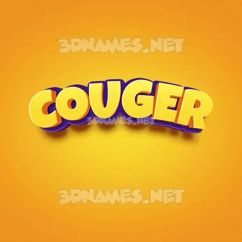 couger in Orange Toon style - 3D name wallpaper