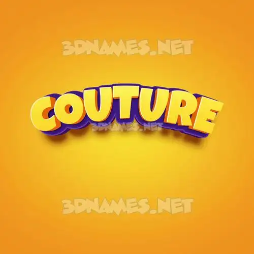 couture in Orange Toon style - 3D name wallpaper couture in Orange Toon style - 3D name wallpaper