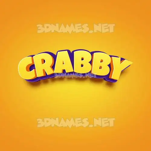 crabby in Orange Toon style - 3D name wallpaper crabby in Orange Toon style - 3D name wallpaper