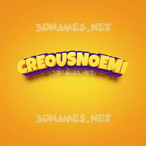 creousnoemi in Orange Toon style - 3D name wallpaper