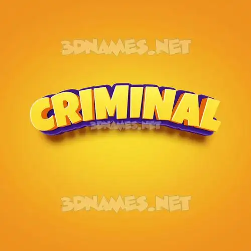 criminal in Orange Toon style - 3D name wallpaper criminal in Orange Toon style - 3D name wallpaper