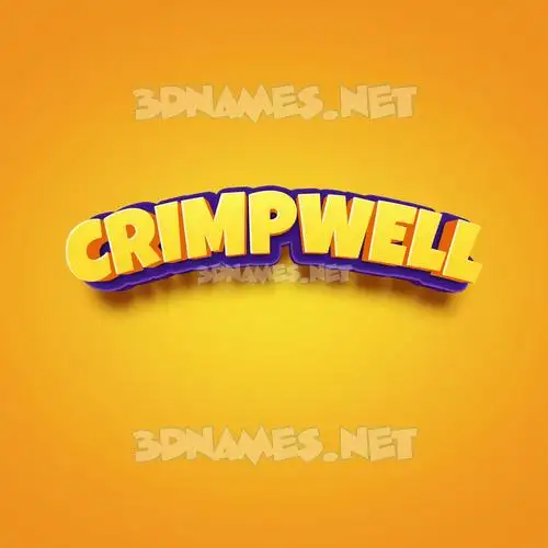 crimpwell in Orange Toon style - 3D name wallpaper