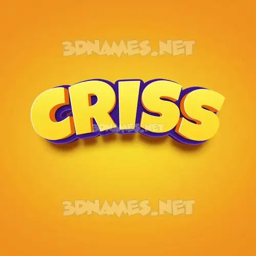 criss in Orange Toon style - 3D name wallpaper criss in Orange Toon style - 3D name wallpaper