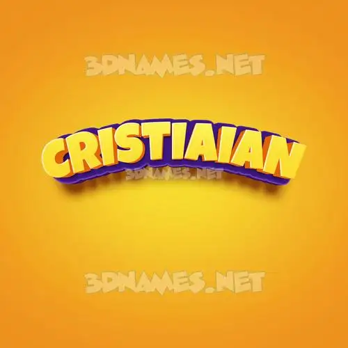 cristiaian in Orange Toon style - 3D name wallpaper cristiaian in Orange Toon style - 3D name wallpaper