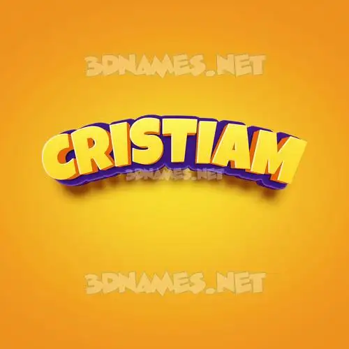 cristiam in Orange Toon style - 3D name wallpaper cristiam in Orange Toon style - 3D name wallpaper