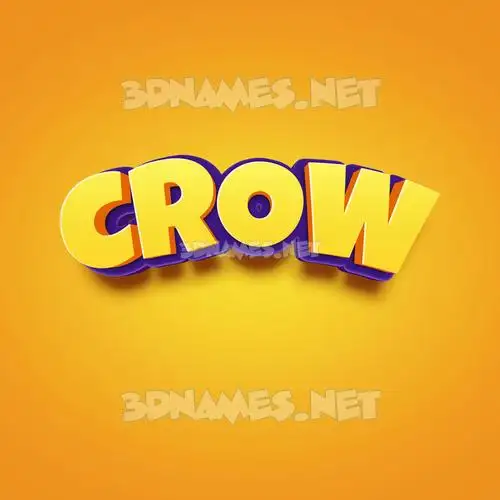 crow in Orange Toon style - 3D name wallpaper crow in Orange Toon style - 3D name wallpaper