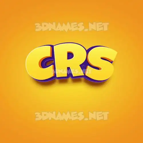 crs in Orange Toon style - 3D name wallpaper crs in Orange Toon style - 3D name wallpaper
