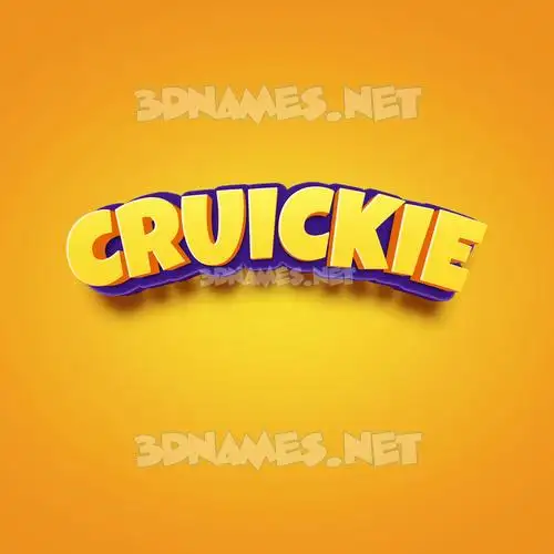 cruickie in Orange Toon style - 3D name wallpaper