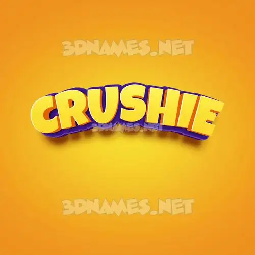 crushie in Orange Toon style - 3D name wallpaper crushie in Orange Toon style - 3D name wallpaper