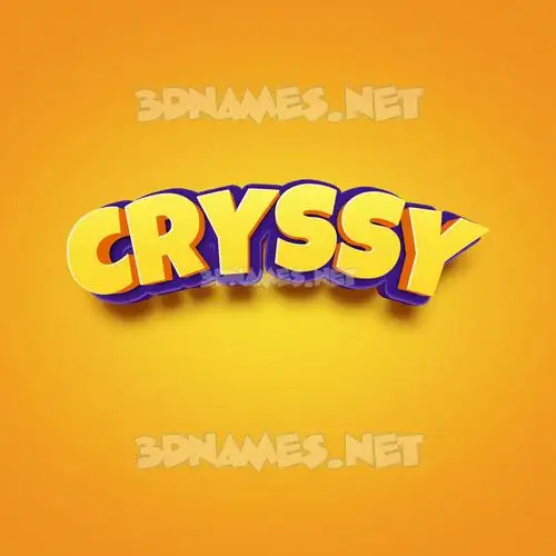 cryssy in Orange Toon style - 3D name wallpaper
