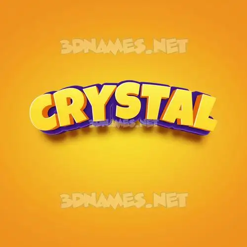 crystal in Orange Toon style - 3D name wallpaper crystal in Orange Toon style - 3D name wallpaper