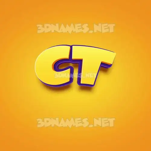 ct in Orange Toon style - 3D name wallpaper ct in Orange Toon style - 3D name wallpaper