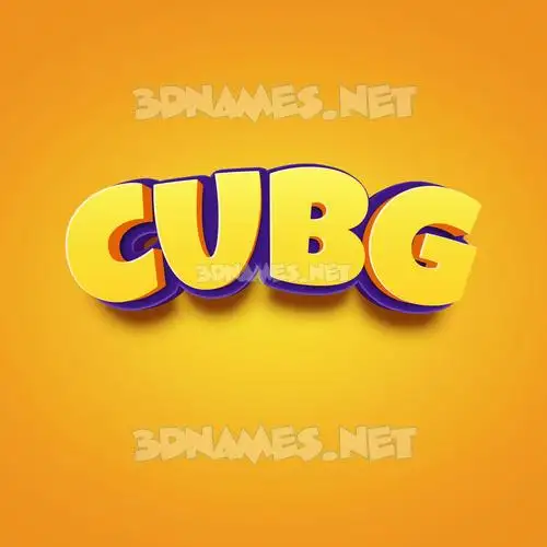 cubg in Orange Toon style - 3D name wallpaper cubg in Orange Toon style - 3D name wallpaper