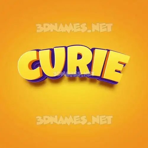 curie in Orange Toon style - 3D name wallpaper curie in Orange Toon style - 3D name wallpaper