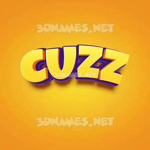 cuzz in Orange Toon style - 3D name wallpaper cuzz in Orange Toon style - 3D name wallpaper