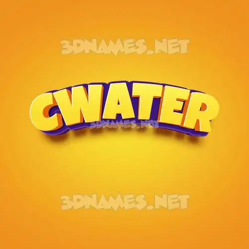 cwater in Orange Toon style - 3D name wallpaper cwater in Orange Toon style - 3D name wallpaper