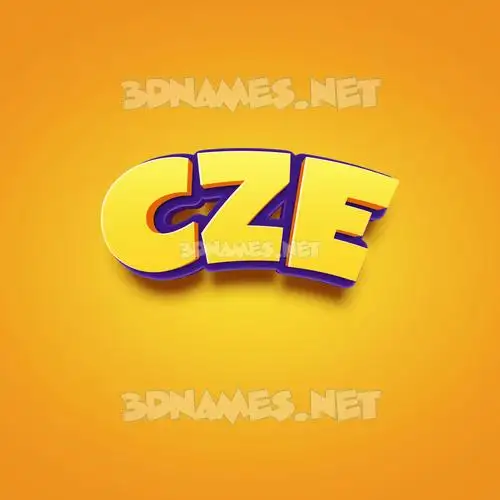 cze in Orange Toon style - 3D name wallpaper cze in Orange Toon style - 3D name wallpaper