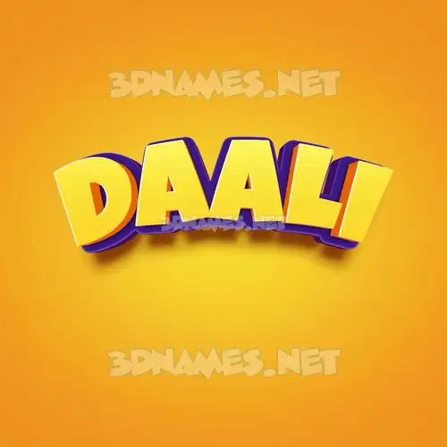 daali in Orange Toon style - 3D name wallpaper daali in Orange Toon style - 3D name wallpaper
