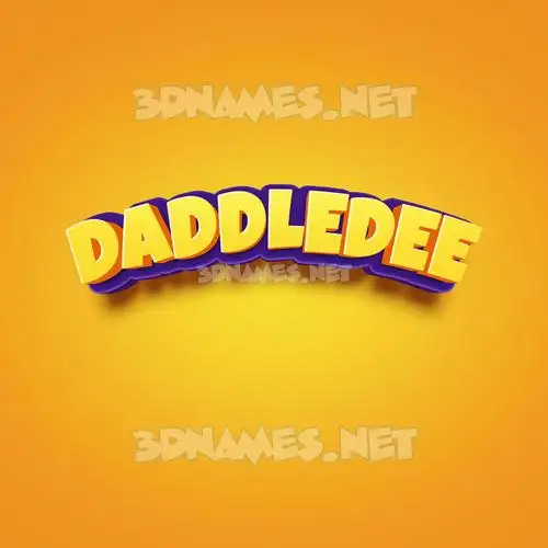 daddledee in Orange Toon style - 3D name wallpaper daddledee in Orange Toon style - 3D name wallpaper