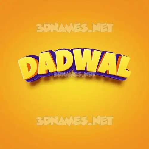 dadwal in Orange Toon style - 3D name wallpaper dadwal in Orange Toon style - 3D name wallpaper