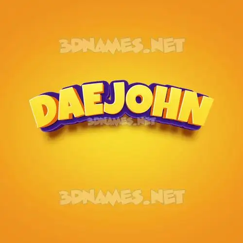 daejohn in Orange Toon style - 3D name wallpaper daejohn in Orange Toon style - 3D name wallpaper