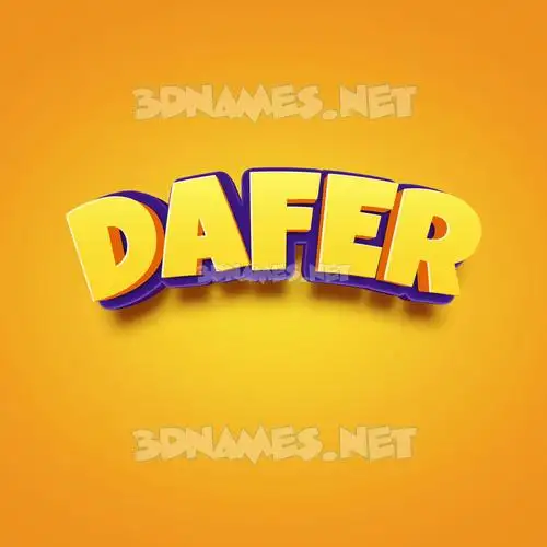 dafer in Orange Toon style - 3D name wallpaper dafer in Orange Toon style - 3D name wallpaper